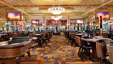 Ameristar Vicksburg Casino floor with table games and slot machines